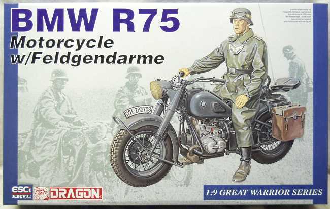 ESCI 1/9 BMW R75 Motorcycle with With Feldgendarme, 1801 plastic model kit